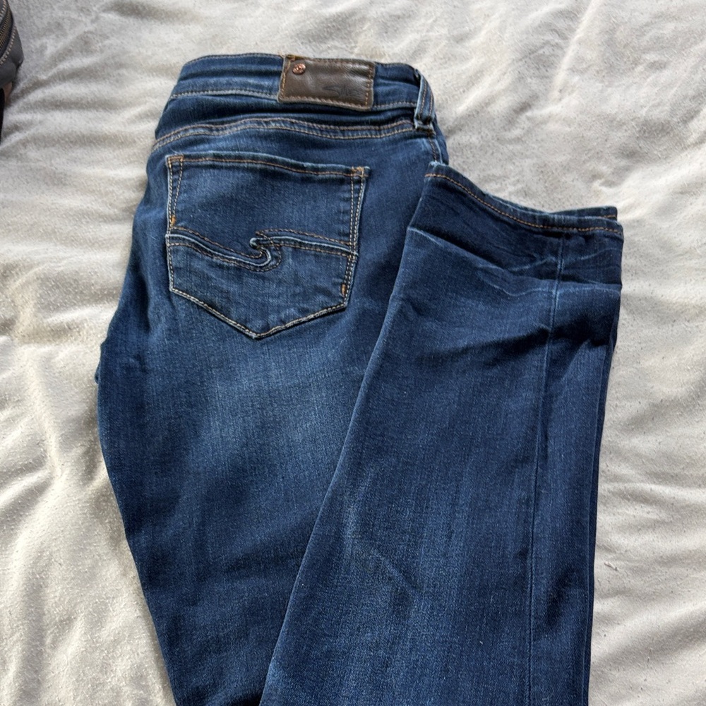 Silver Jeans Aiko  Dark Blue Straight Leg Women's Jeans